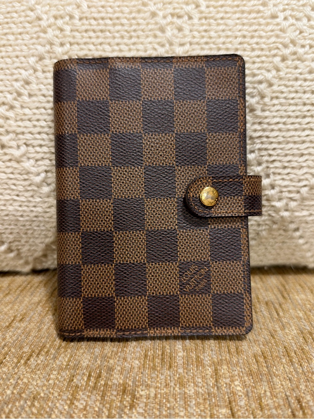 Authentic LV Louis Vuitton Damier Ebene Agenda PM Address Book passport holder